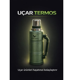Termos Yeşil Termos 48 Saat Sıcak Ve Soğuk Tutabilen Kaliteli Vakumlu Çelik Kapak Hediyeli