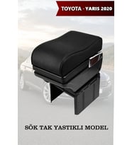 yaris 2020 kol dayama geniş model Yastıklı Lüks Siyah Deri