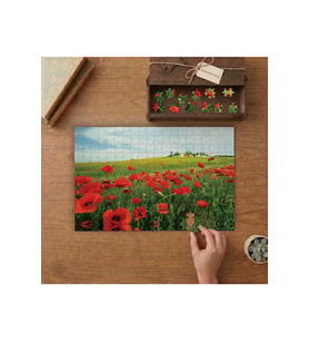 Gelincikler - Doğa - Manzara Tasarımı 240 parça Ahşap Puzzle Ahşap Kutuda MP08708