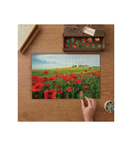 Gelincikler - Doğa - Manzara Tasarımı 240 parça Ahşap Puzzle Ahşap Kutuda MP08708
