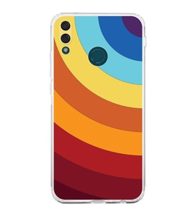 PrintiFy Huawei Y9 2019 Uyumlu Kamera Korumalı Renk Cümbüşü A Tasarımlı Şeffaf Silikon Kılıf