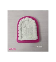 YY0478 Kenarı Taşlı Oval Kapı Silikon Kalıp