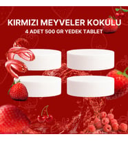 2 Adet 2x500Gr - KIRMIZI MEYVELER - Nem Alıcı Rutubet Giderici Yedek Tablet
