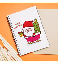 Mutlu Yıllar & Merry Christmas & Yılbaşı & Noel Baba Tasarımlı Defter