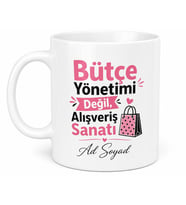 İsme Özel Alışveriş Danışmanı Anne Komik Yazılı Kupa Bardak Hediye