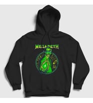 Presmono Unisex Siyah Shine Megadeth Kapüşonlu Sweatshirt 66052tt