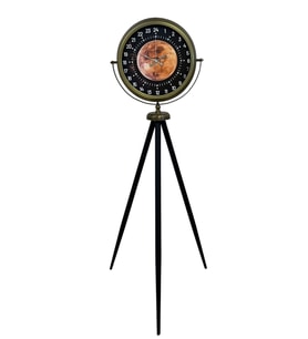 Eskitme 24 Saat Göstergeli Özel Tasarım Tripod Ayaklı Saat