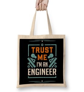 Trust Me I Am An Engineer 05 Bez Çanta Uzun Saplı