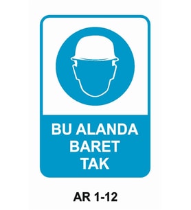 İŞ GÜVENLİĞİ UYARI LEVHASI 1 ADET PVC 21 X 29CM