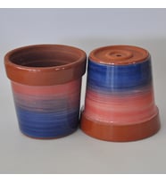 Konik Saksı-2'Lİ PAKET (Mavi-Kırmızı)