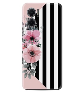 Xiaomi Redmi Note 11E Kılıf Resimli Desenli Baskılı Silikon Flowers 4 1390