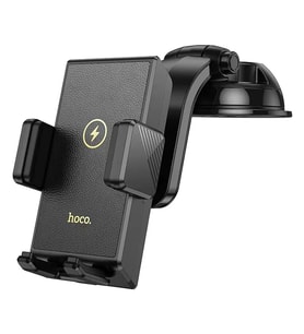 Hoco HW22 Torpido Üstü Wireless Kablosuz Şarj Araç Telefon Tutucu-(5775) - GLST9347-5085 (Siyah)