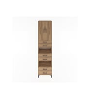 Hyperion Dolap 4 Raflı 6 Çekmeceli 2 Kapaklı 60x44x243 Çam-Çam