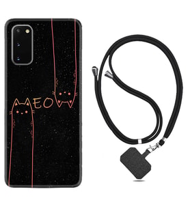 Samsung A02S A03S A10 A12 A13 A21S A22 Kılıf Boyun Askılı Silikon Meow 1657