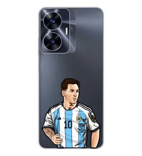 Realme C55 Uyumlu Lionel Messi Desenli Şeffaf Telefon Kılıfı