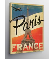Kanvas Tablo Paris Fransa Temalı