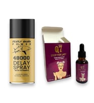 Deadly Shark 1 Kutu orjinal 48000 Özel Erkek Gecikmeli Sprey & 1 Kutu Gold Q7 Özel Bayan istek Artirici Damla 30 ml