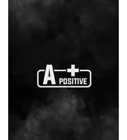 A + Pozitif Kan Grubu Araba Motorsiklet Etiket Sticker 14CM Beyaz Renk