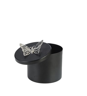 Vitale Mat Siyah Çiçek Kutu Mumluk 9*11,5 Cm AK.JA0192