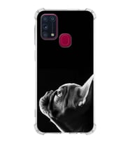 PrintiFy Samsung Galaxy M31 Uyumlu Köpek 1 Baskılı Şeffaf Köşe Korumalı Antişok Kılıf