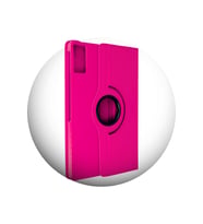 Redmi Pad SE 11 inç Uyumlu 360 Dönebilen Suni Deri Tablet Kılıfı (Pembe)