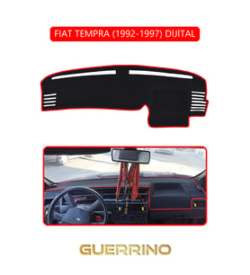 FIAT TEMPRA 1992-1997 Modellerine Uygun DijitalTORPİDO KORUMA HALISI KIRMIZI KENAR