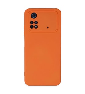 Xiaomi Poco M4 Pro 4g Kılıf Nano İçi Kadife Silikon - Turuncu