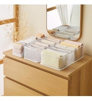 Ocean Home Textile 3'lü Bölmeli Beyaz Renk File Çekmece İçi Düzenleyici Set