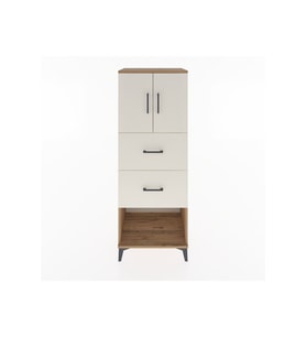 Hyperion Dolap 2 Raflı 2 Çekmeceli 2 Kapaklı 60x44x163 Çam-Aytaşı
