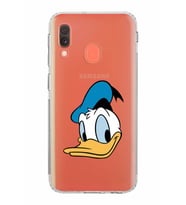 Samsung Galaxy A20e  Kamera Korumalı  Kapak Donald Duck Tasarımlı  Şeffaf Kılıf