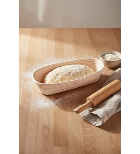 Bambum Puder - Ekmek Mayalama Sepeti Oval 35 Cm