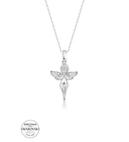 Union Swarovski Zirconia Kadın Melek Bebek Gümüş Kolye