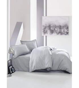 Cotton Box Çift Kişilik Saten Nevresim Takımı Elegant Gri
