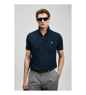 Lufian Laon Smart Lacivert Erkek Polo Yaka T-shirt 111040230
