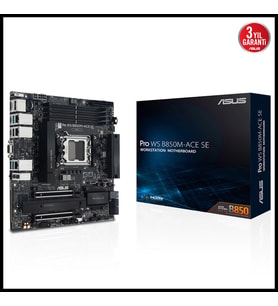 Asus Pro Ws B850m-ace Se, 4xddr5, 2xm.2, Hdmı, Dp, Type-c, D-sub, Pcıe 5.0, Am5 Soket Micro-atx Anak