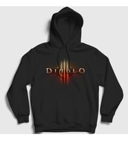 Presmono Unisex Siyah Logo Oyun Diablo iii Kapüşonlu Sweatshirt 323861tt
