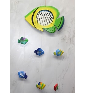 River World Rüzgar Çanı Ahşap Balıklı