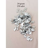 Oya Abiye Bileklik Kolye Pleksi Metalik Plastik Pul Gümüş Renk 24 gram 270 adet - BNC563