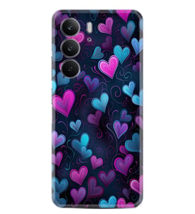 Realme C75 Kılıf Boutique Baskılı Resimli Mavi Kalp Pcode -082