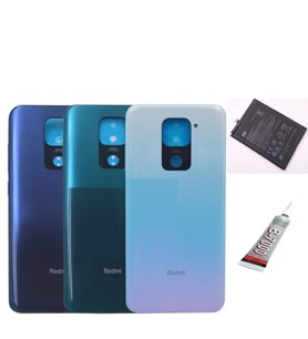 REDMİ NOTE 9 ARKA BATARYA KAPAĞI ,BATARYA VE B7000 YAPIŞTIRICI (SİYAH)