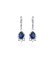 2.30 Karat Safir Pırlanta Küpe