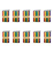 Renkli Dil Çubuğu Ahşap Maket Çubukları 2 x 15 Cm. - 48 Adetlik 10 Paket - 480 Adet