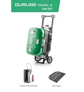 Travel-x Taşınabilir Mangal Tam Set Yeşil
