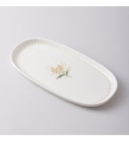 Linens Mimosa Porselen 27 cm Kayık Tabağı (Çok Renkli)