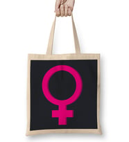 Female Gender Symbol Bez Çanta Uzun Saplı