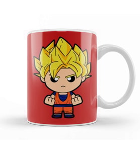 Dragonball Z Son Goku Saiyan Dbz Minime Version Kupa Bardak Porselen