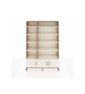 Arges Dolap 10 Raflı 3 Kapaklı 132x30x195 Çam-Aytaşı/Aytaşı