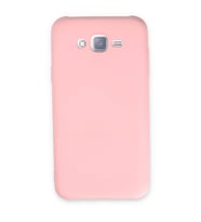 Samsung Galaxy J7 Kılıf Nano İçi Kadife Silikon - Pudra