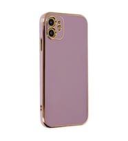 Apple İphone 12 Kılıf Volet Silikon - Mor