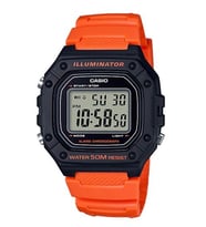 W-218H-4B2VDF Quartz Silikon Turuncu 43 mm Erkek Kol Saati